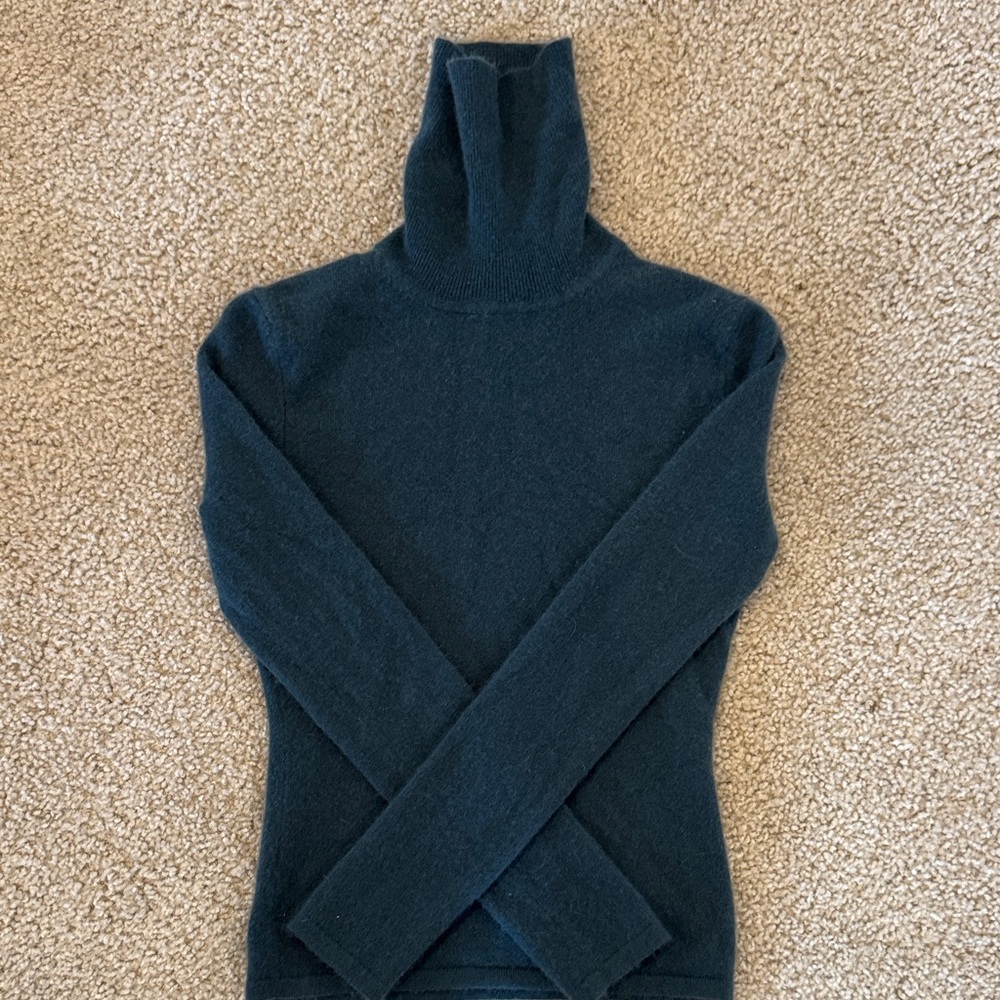 TSE Dark Blue Turtleneck Sweater